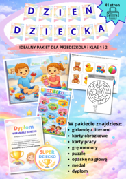 Dzień Dziecka – pakiet edukacyjny (41 stron) | przedszkole, klasa 1–2
