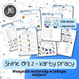 Materiały do Shine On! 2 Pakiet materiałów - Units 1 – 8 - karty pracy - wklejki/wycinanki