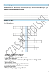 "Quo vadis" (Przemiana Marka Winicjusza) – test czytania ze zrozumieniem.
