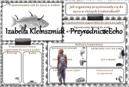 Karta pracy „Jakie organizmy przystosowały się do życia w różnych środowiskach?” wykonana w power point do edycji. Przyroda 4, „Środowisko życia organizmów” na podstawie wydawnictwa WSiP