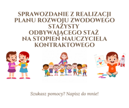 SPRAWOZDANIE Z REALIZACJI PLANU ROZWOJU ZWODOWEGO STAŻYSTY