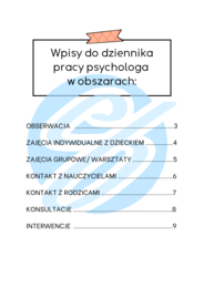 Psycholog w szkole średniej – przykładowe wpisy do dziennika