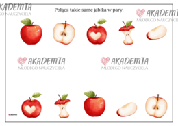 DZIEŃ JABŁKA - GIRLANDA, KARTY PRACY, ZABAWY, KOLOROWANKI, MATERIAŁY EDUKACYJNE