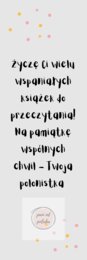 Zakładka do książki, upominek na koniec roku