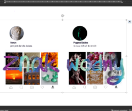 Quo vadis - profile postaci na Instagramie