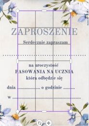 Zaproszenie na ślubowanie