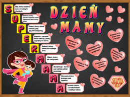 Gazetka „DZIEŃ MAMY – SUPERMAMA" - zestaw materiałów - duża ilustracja