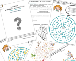 Wyrażenia algebraiczne - 2 labirynty + wersja w języku ukraińskim