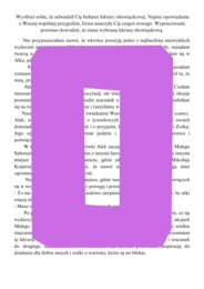 OPOWIADANIE wzór: wspólna przygoda z bohaterem literackim