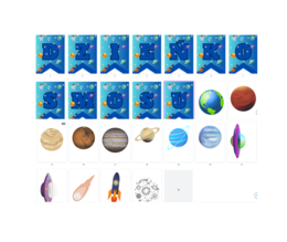 Dzień kosmosu - girlanda, dekoracja planet