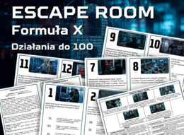 ESCAPE ROOM - Operacja "Formuła X" - Dodawanie, odejmowanie, tabliczka mnożenia i dzielenia w zakresie do 100 - Detektywistyczne Stacje Zadaniowe, klasa 3, 4, koniec roku, początek roku, zastępstwo