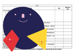 Kryteria pisania LISTU na języku polskim - klasa IV-VI