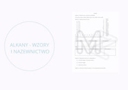 Alkany - wzory i nazewnictwo