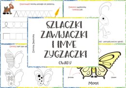 Przedszkole. Szlaczki zawijaczki i inne zygzaczki - owady.