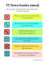 TUSowa kostka emocji – gra wspierająca rozwój emocjonalny i społeczny