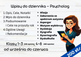 Wpisy do dziennika - psycholog