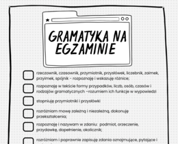 Egzamin ósmoklasisty - check listy