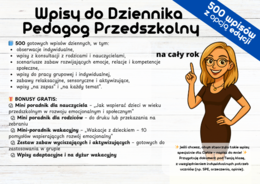 Wpisy do Dziennika Pedagog Przedszkolny