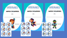 Dyplom Super Chłopaka + medale