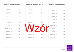 Konwersja jednostek mocy | matematyka | 26 kolumn