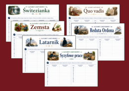 🔥ALFABET LEKTUROWY – karty pracy do 12 lektur (klasy 7–8) - wersja 1