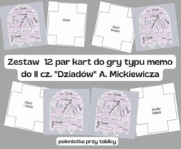 "Dziady cz. II", dziady, gra typu memo, pamięć, pary