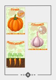 JESIENNE WARZYWA I OWOCE. PLANSZE I KOLOROWANKI.