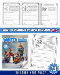WINTER READING COMPREHENSION – Czytanie że zrozumieniem po angielsku ❄️🇬🇧 30 stron PDF