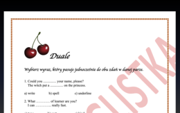 Duale- prosty test+ KLUCZ matura podstawowa