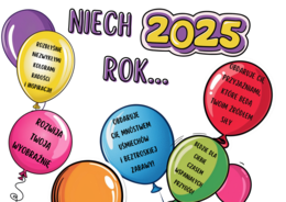 Noworoczna gazetka/ozdoba - Życzenia na nowy rok (2025), możliwość własnej aranżacji