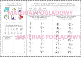Powtórzenie wiadomości (karta pracy) - ułamki zwykłe klasa 4