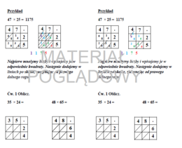 Mnożenie pisemne metodą przekątnych