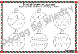 Rysowanie po śladzie - dekorujemy bombki