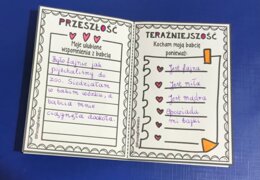 Dzień Babci i Dziadka - Kartka Oś Czasu