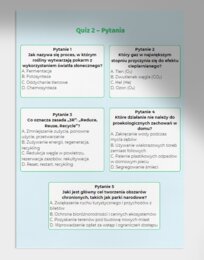 Quizy z wiedzy przyrodniczej. Ochrona środowiska i ekologia. 3 QUIZY