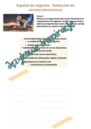 Hiszpański biznesowy – pisanie e-maili/worksheet/gotowa lekcja