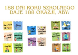 Gazetka szkolna - 188 dni roku szkolnego daje 188 okazji, aby...