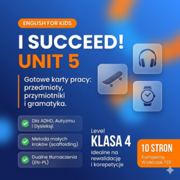 I succeed in English klasa 4 A1 Unit 5