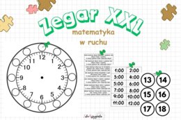 Zegar XXL – aktywna nauka godzin (kl. 1–3)