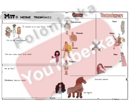 Mit o wojnie trojańskiej - karta pracy w trzech wersjach