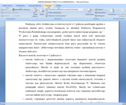 Sprawozdanie nauczyciela przedszkola z pracy dydaktyczno-wychowawczo-opiekuńczej za I półrocze