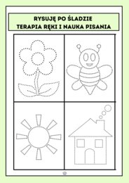 ✏️ Rysuję po śladzie – terapia ręki i nauka pisania! Grafomotoryka!
