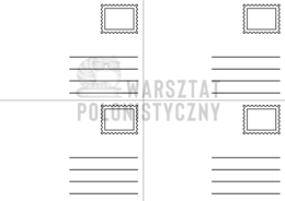Pocztówka / kartka pocztowa - szablon