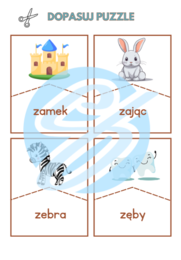 LOGOPEDYCZNE PUZZLE DO UTRWALANIA GŁOSKI Z SZEREG SYCZĄCY LOGOPEDIA KARTY PRACY