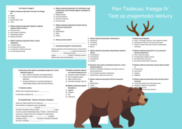 Zestaw testów - Pan Tadeusz. Księgi I, II, IV, X, XI, XII