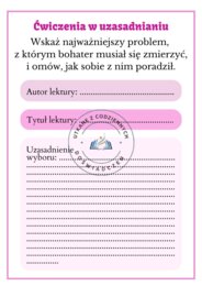 Karty ćwiczeń – fundament nauki uzasadniania i argumentacji. Level 11