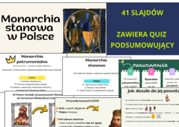 Prezentacja „Monarchia stanowa w Polsce” – gotowa lekcja historii dla klasy 5 SP z QUIZEM