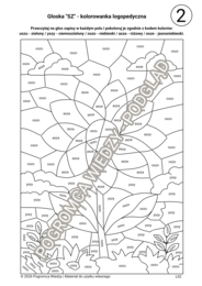 Głoska "SZ" kolorowanka logopedyczna (2)