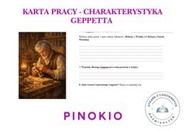 KARTA PRACY - charakterystyka Geppetta. Lektura ,,Pinokio"