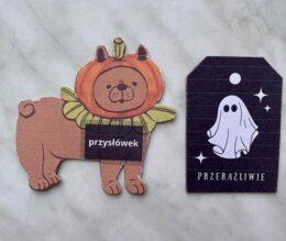 Halloween - straszne części mowy - dopasowywanka